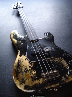 Fender Squier Precision Made in JapanBass Relic Gold Edition [Fretless] (SOLD)