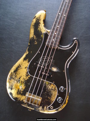 Fender Squier Precision Made in JapanBass Relic Gold Edition [Fretless] (SOLD) - Image 5