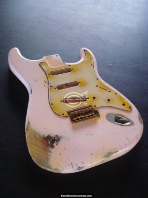 Fender Stratocaster Relic Shell Pink Allparts Replacement Body Made in USA (SOLD) - Image 2