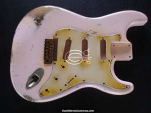 Fender Stratocaster Relic Shell Pink Allparts Replacement Body Made in USA (SOLD) - Image 6