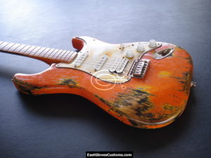 FENDER STANDARD STRATOCASTER HSS ORANGE AGED HEAVY RELIC (SOLD) - Image 6