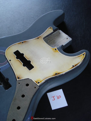 ( #J10 ) FENDER JAZZ STYLE BASS PICKGUARD RELIC DISTRESSED AGED (SOLD)