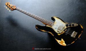 FENDER STANDARD JAZZ BASS BLACK 60's PICKUPS HEAVY RELIC AGED (SOLD) - Image 11