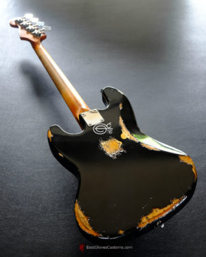 FENDER STANDARD JAZZ BASS BLACK 60's PICKUPS HEAVY RELIC AGED (SOLD) - Image 12