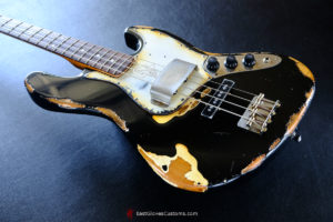 FENDER STANDARD JAZZ BASS BLACK 60's PICKUPS HEAVY RELIC AGED (SOLD) - Image 9