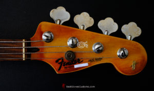 FENDER STANDARD JAZZ BASS BLACK 60's PICKUPS HEAVY RELIC AGED (SOLD) - Image 15