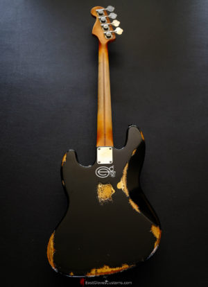 FENDER STANDARD JAZZ BASS BLACK 60's PICKUPS HEAVY RELIC AGED (SOLD) - Image 14