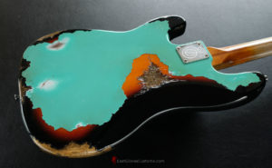 FENDER STANDARD PRICISION BASS SEAFOAM GREEN OVER SUNBURST HEAVY RELIC AGED (SOLD) - Image 7