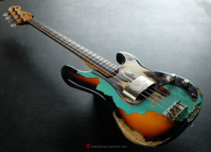 FENDER STANDARD PRICISION BASS SEAFOAM GREEN OVER SUNBURST HEAVY RELIC AGED (SOLD)
