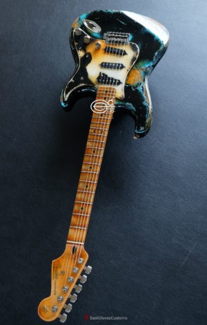 Fender Stratocaster 60th Anniversary Black on Blue Inspired by Joe Strummer Heavy Relic (SOLD) - Image 14