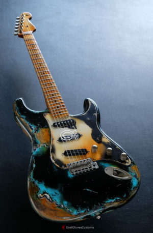 Fender Stratocaster 60th Anniversary Black on Blue Inspired by Joe Strummer Heavy Relic (SOLD)