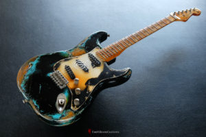 Fender Stratocaster 60th Anniversary Black on Blue Inspired by Joe Strummer Heavy Relic (SOLD) - Image 8