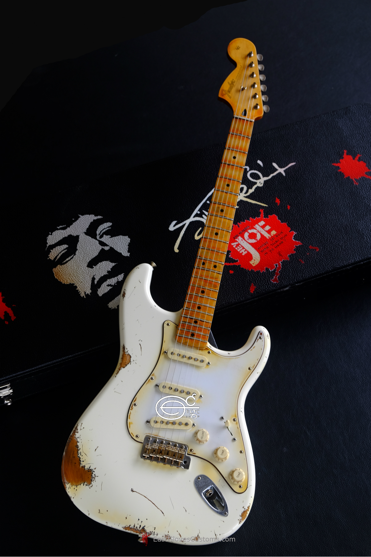 Fender Stratocaster Artist Series Jimi Hendrix Olympic White with 