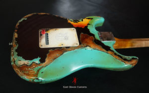 Fender Stratocaster Red Wine and Seafoam Blue Heavy Aged Relic by East Gloves Customs (SOLD) - Image 7