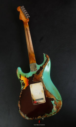 Fender Stratocaster Red Wine and Seafoam Blue Heavy Aged Relic by East Gloves Customs (SOLD) - Image 5