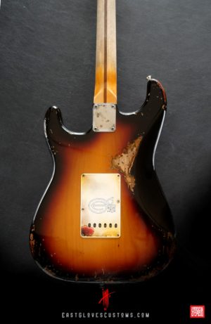 Fender Stratocaster Sunburst Paisley/Pelham Blue Heavy Relic by East Gloves Customs (SOLD) - Image 11