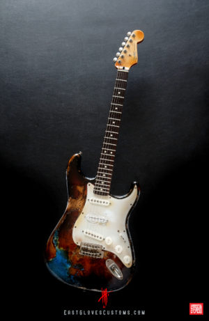 Fender Stratocaster Sunburst Paisley/Pelham Blue Heavy Relic by East Gloves Customs (SOLD) - Image 12