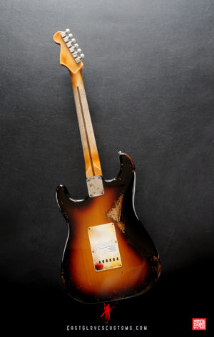 Fender Stratocaster Sunburst Paisley/Pelham Blue Heavy Relic by East Gloves Customs (SOLD) - Image 13
