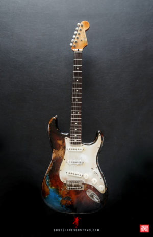 Fender Stratocaster Sunburst Paisley/Pelham Blue Heavy Relic by East Gloves Customs (SOLD) - Image 14