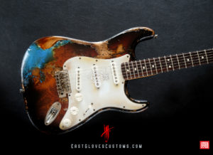 Fender Stratocaster Sunburst Paisley/Pelham Blue Heavy Relic by East Gloves Customs (SOLD) - Image 3