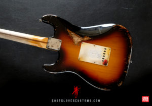 Fender Stratocaster Sunburst Paisley/Pelham Blue Heavy Relic by East Gloves Customs (SOLD) - Image 4