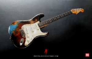Fender Stratocaster Sunburst Paisley/Pelham Blue Heavy Relic by East Gloves Customs (SOLD) - Image 5
