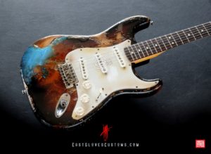 Fender Stratocaster Sunburst Paisley/Pelham Blue Heavy Relic by East Gloves Customs (SOLD) - Image 7