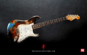 Fender Stratocaster Sunburst Paisley/Pelham Blue Heavy Relic by East Gloves Customs (SOLD) - Image 16
