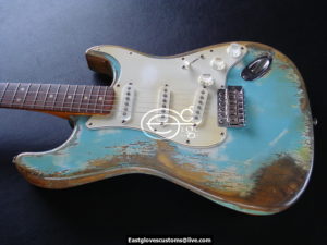 Fender Stratocaster Relic Daphne Blue (SOLD) - Image 9