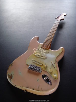 Fender Squier Series Stratocaster Shell Pink Relic (Vintage Tuners) (SOLD) - Image 2