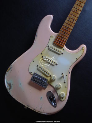 Fender Squier Series Stratocaster Shell Pink Relic (Vintage Tuners) (SOLD) - Image 4