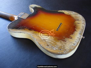 Fender Telecaster Heavy Relic White on Sunburst [Left Handed] (SOLD) - Image 6