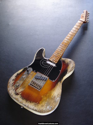 Fender Telecaster Heavy Relic White on Sunburst [Left Handed] (SOLD)