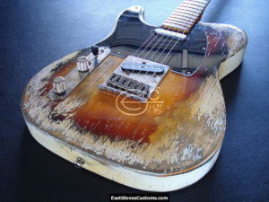 Fender Telecaster Heavy Relic White on Sunburst [Left Handed] (SOLD) - Image 3