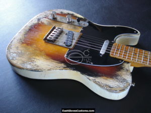 Fender Telecaster Heavy Relic White on Sunburst [Left Handed] (SOLD) - Image 5