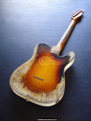 Fender Telecaster Heavy Relic White on Sunburst [Left Handed] (SOLD) - Image 9