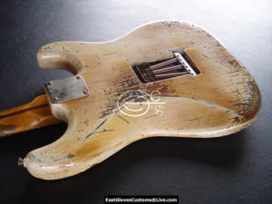 Fender Stratocaster Heavy Relic Vintage White Made in USA Gold Edition [Lefty Handed] (SOLD) - Image 6