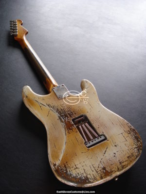 Fender Stratocaster Heavy Relic Vintage White Made in USA Gold Edition [Lefty Handed] (SOLD) - Image 9