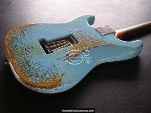 Fender Stratocaster Heavy Relic Daphne Blue (SOLD) - Image 7