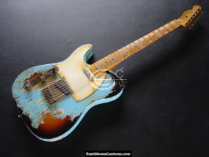 Fender Telecaster Heavy Relic Daphne Blue/Sunburst [Left Handed] (SOLD) - Image 7