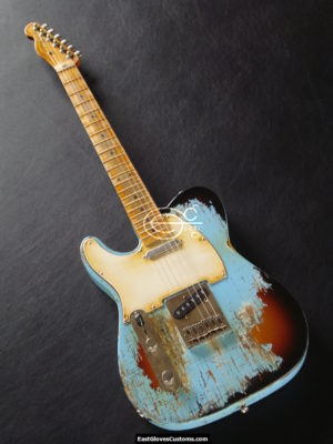 Fender Telecaster Heavy Relic Daphne Blue/Sunburst [Left Handed] (SOLD) - Image 8