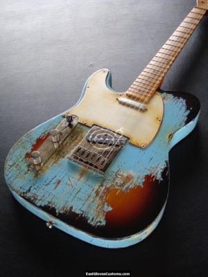 Fender Telecaster Heavy Relic Daphne Blue/Sunburst [Left Handed] (SOLD)