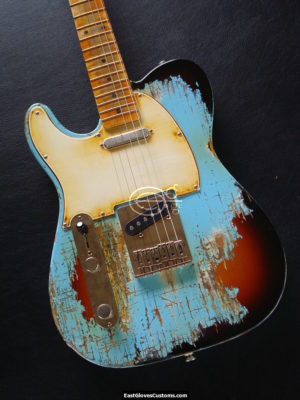 Fender Telecaster Heavy Relic Daphne Blue/Sunburst [Left Handed] (SOLD) - Image 5