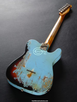 Fender Telecaster Heavy Relic Daphne Blue/Sunburst [Left Handed] (SOLD) - Image 10