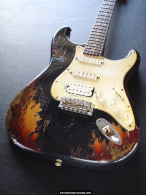 Fender Stratocaster Special Edition Heavy Relic Black on Cherryburst (SOLD)