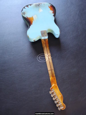 Fender Telecaster Daphne Blue on Sunburst Aged Relic (SOLD) - Image 11