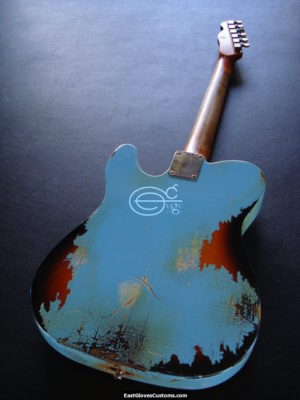 Fender Telecaster Daphne Blue on Sunburst Aged Relic (SOLD) - Image 9