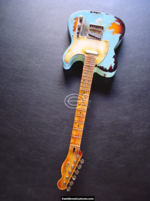 Fender Telecaster Daphne Blue on Sunburst Aged Relic (SOLD) - Image 10