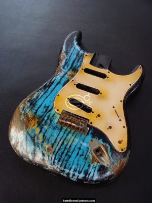 Fender Stratocaster Heavy Relic Blue Zebra Allparts Replacement Body Made in USA (SOLD)