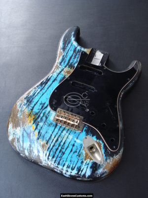 Fender Stratocaster Heavy Relic Blue Zebra Allparts Replacement Body Made in USA (SOLD) - Image 4